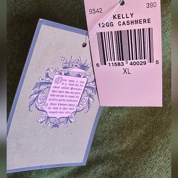 Spring Into Cashmere Juicy Couture Kelly Green Sweater Dress - Picture 2 of 8